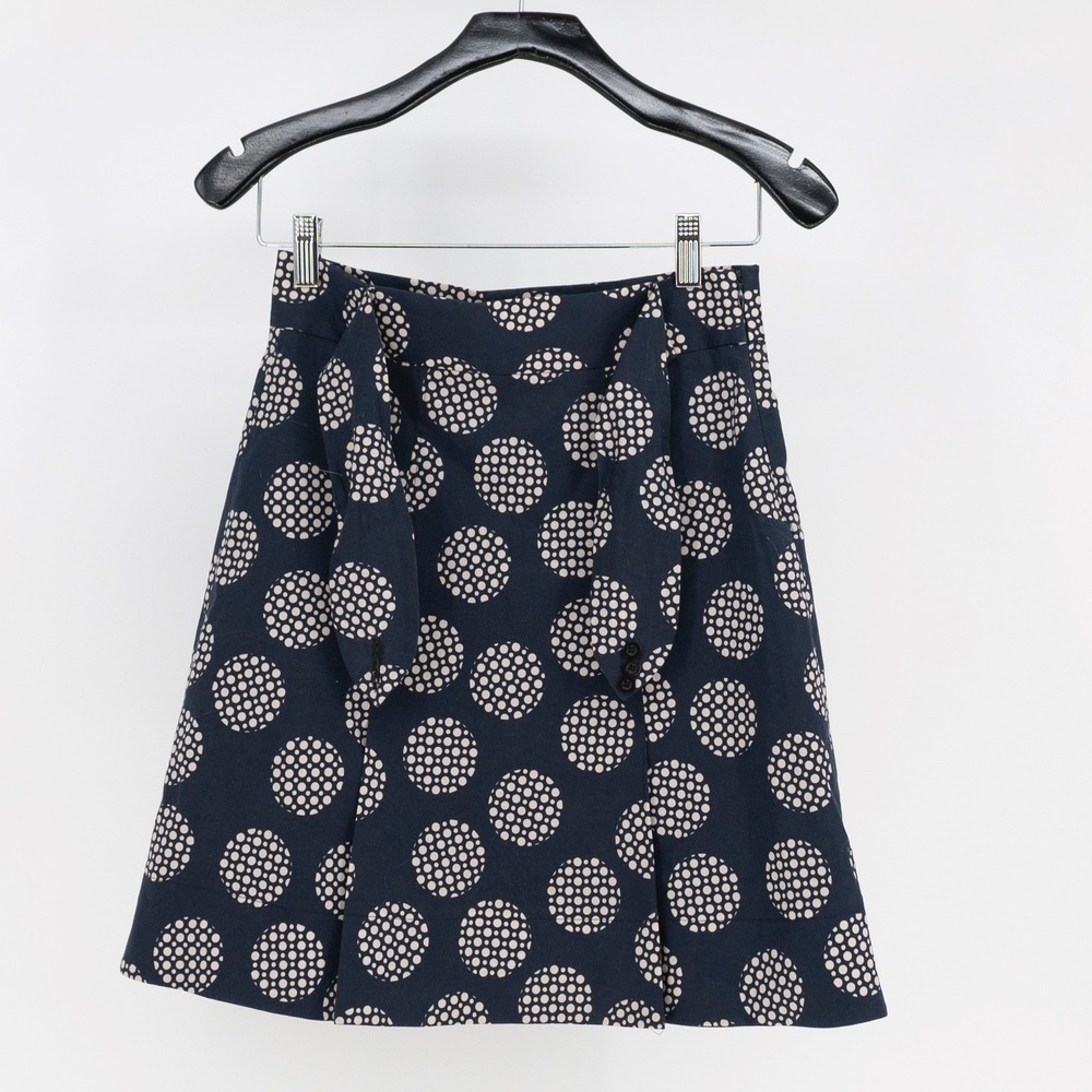 RED Valentino Women's Cotton Stretch Abstract Polka Dot Print Mini Skirt 38/ XS